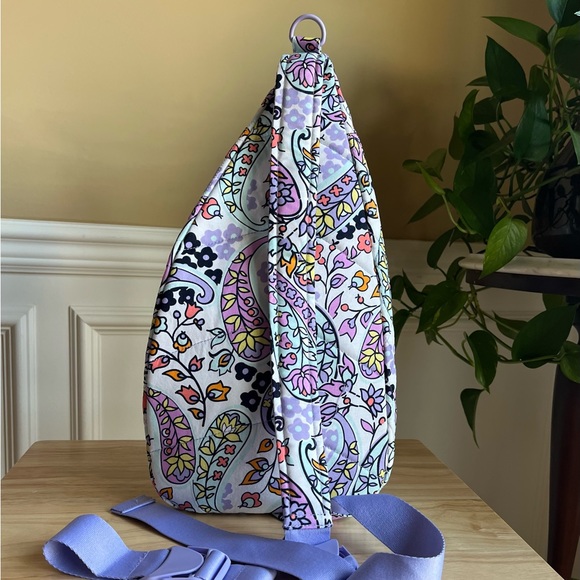 NWT Vera Bradley Essential Sling Backpack ~ MADDALENA PAISLEY ~ Full Size Cotton - Picture 8 of 10